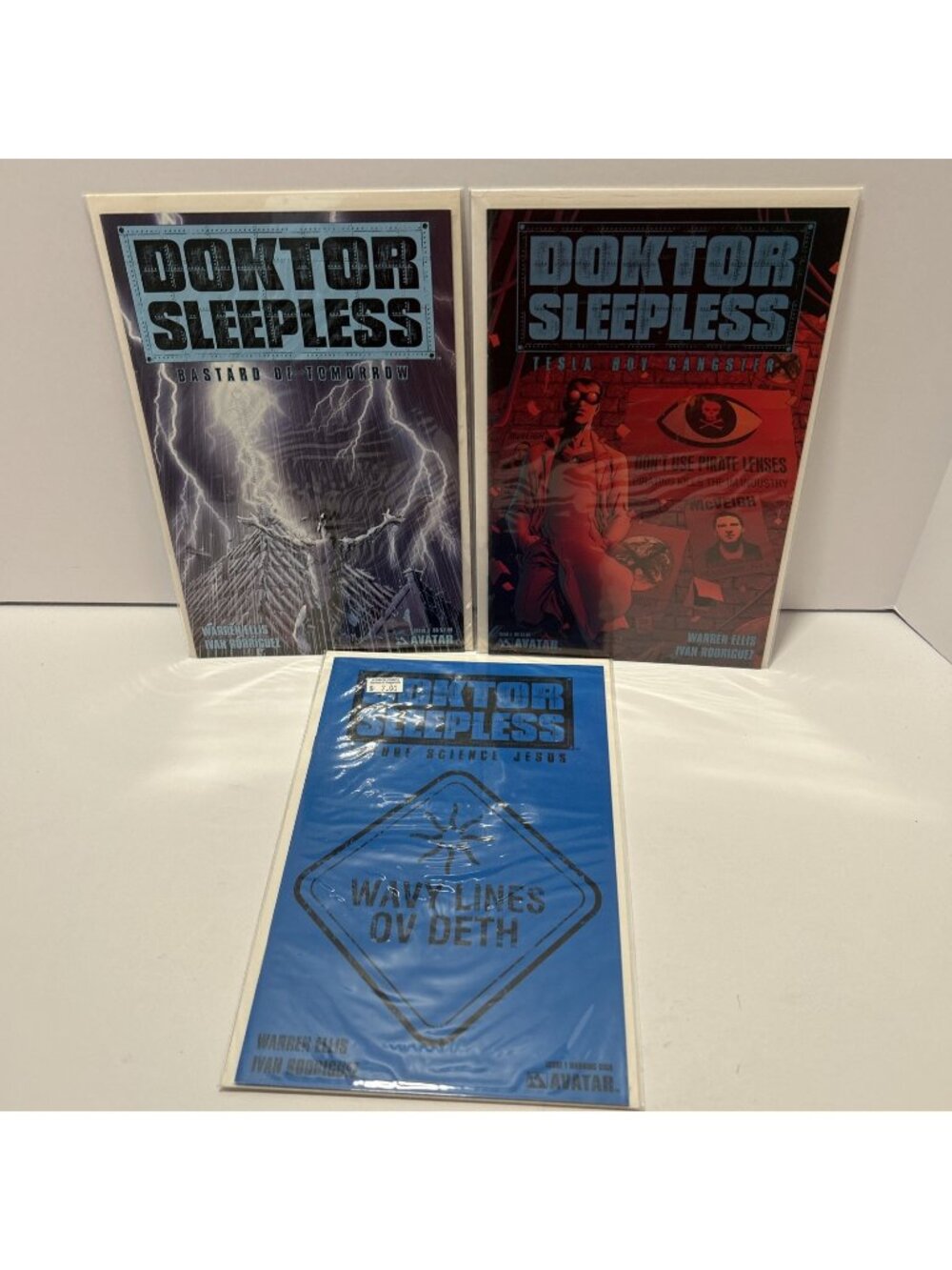 Doktor Sleepless lot of 3     #1, 3, 4 - Warren Ellis High Grade Variant Cover